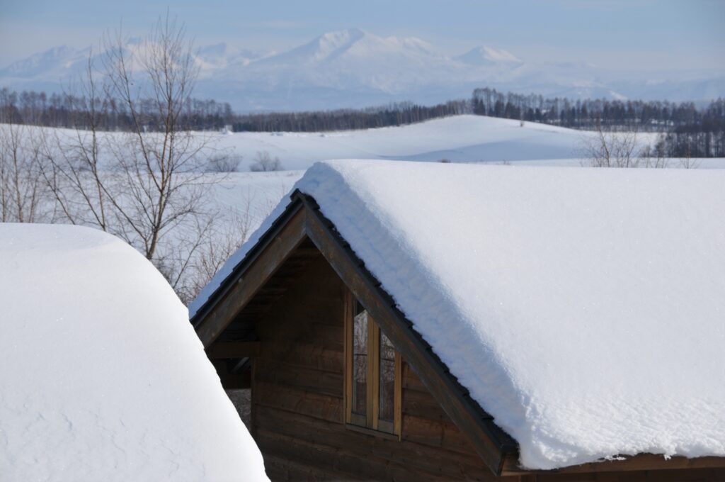雪が積もった屋根